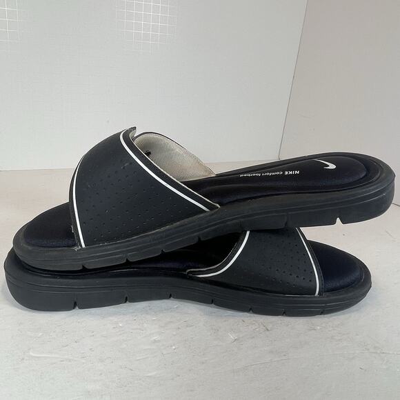Nike Comfort Womens Sz 10 Slide Black Hook Loop Footbed Slip On 380883-011 - Picture 6 of 8